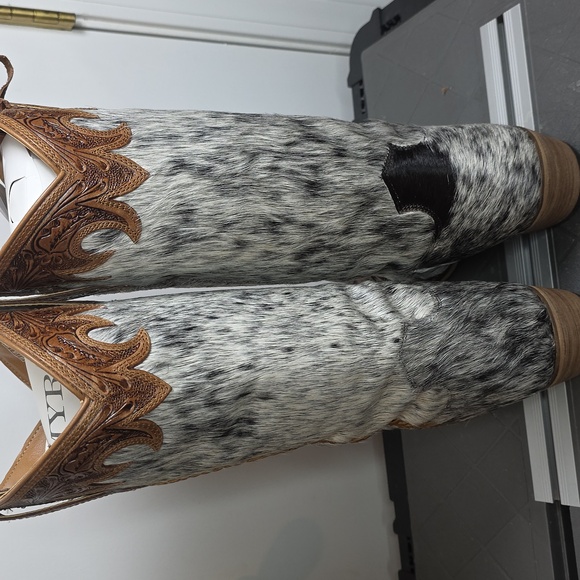 MYRA BAG Adelaide Hair On Tall Leather Cowboy Boots Size 11 NWT - Picture 6 of 10